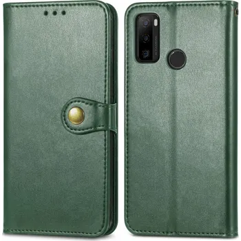 Pouzdro na tablet VSECHNONAMOBIL 38123 LEATHER BUCKLE Peněženkový obal Ulefone Note 10 zelený