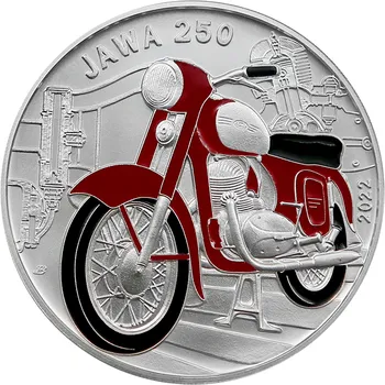Česká mincovna Stříbrná mince 500 Kč Motocykl Jawa 250 2022 Standard 25 g