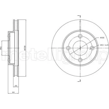 Brzdový kotouč Brzdový kotouč METELLI 23-1808C