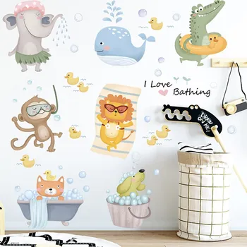 Samolepící dekorace Samolepka na zeď "Zvířátka na dovolené" 91x94 cm