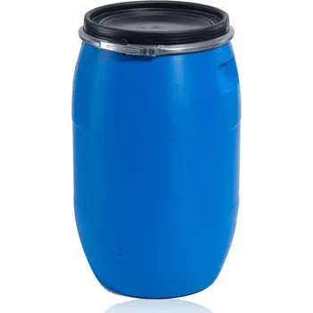 Plastový sud se sponou 220 l modrý