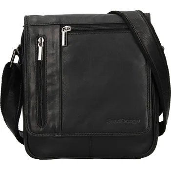 Pánská aktovka Pánská kožená taška přes rameno SendiDesign Fredds - černá