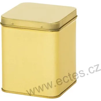 Dóza na potraviny GOLD plechová dóza na čaj 7420 jednobarevná zlatá mat