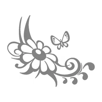 Samolepící dekorace SAMOLEPKA Květina dekor 029 pravá (17 - šedá) NA AUTO, NÁLEPKA, FÓLIE, POLEP, TUNING, VLASTNÍ TEXT, TISK, AUTOSAMOLEPKY.cz, POLEPY, OBRÁZEK, LOGO, SAMOLEPKY