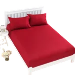 Jersey červené prostěradlo David dvoulůžko 180x200 cm Barva: Červená, rozměr: 180x200cm