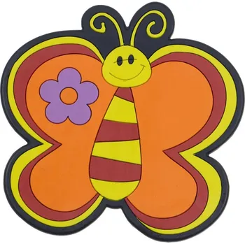 Chňapka Bellatex Kuchyňská podložka oranžový motýl 10x10 cm