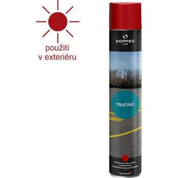 Barva ve spreji Značkovací sprej Soppec TRACING - červený TRACING 750ml