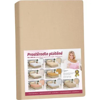 Bellatex Prostěradlo plátěné 90x200 cm kávová