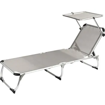 Zahradní lehátko Aldotrade Zahradní rozkládací lehátko se stříškou