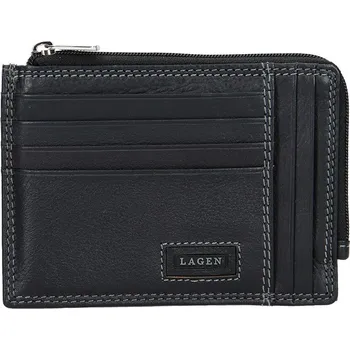 Peněženka Pánská kožená slim peněženka Lagen Rudolf - černá