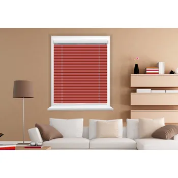 Žaluzie Rolux Vnitřní hliníková žaluzie Červená BRILANT, 400 mm, 1600 mm, Červená