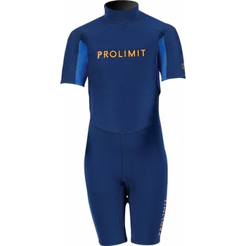 Neopren dětský Prolimit Grommet Shorty s krátkými rukávy a nohavicemi - modrá/oranžová - velikost: XXL