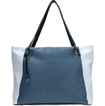 Kabelka Dámská kožená kabelka Facebag Joana - modro-bílá