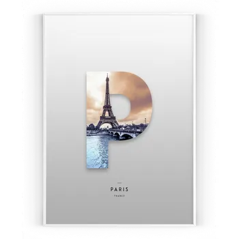 Plakát Plakát / Obraz Paris A4 - 21 x 29,7 cm Pololesklý saténový papír
