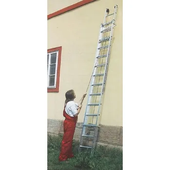 Žebřík Výsuvný opěrný lanový žebřík 5-9m