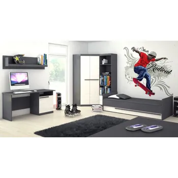 Dětský pokoj Laski Trend dětský pokoj Sosna Andersen/šedý grafit