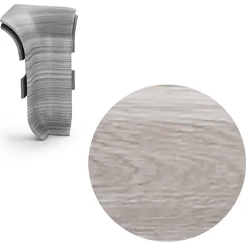 soklová lišta NOVÁK Vnitřní roh k soklové liště PVC Gladstone šedý 56x23 flexibilní NGOUG8