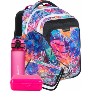 Set školních potřeb Bagmaster Lumi 21 A velký set barevné květiny