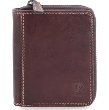 Peněženka Poyem kožená peněženka 5217 hnědá
