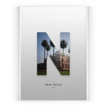 Plakát Plakát / Obraz New Delhi A4 - 21 x 29,7 cm Tiskové plátno