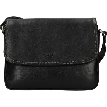 Kabelka Kožená dámská crosbody kabelka Katana Jarnia - černá