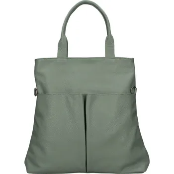 Kabelka Dámská kožená kabelka Italia Ghita - zelená