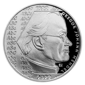 Česká národní banka Gregor Mendel 2022 stříbrná mince 13 g