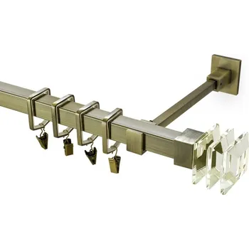 Garnýž Garnýž kovová 480 cm jednořadá 20x20 Crystal starozlatá