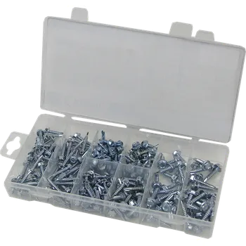 Spojovací materiál Samovrtný šroub s šestihrannou hlavou 200 ks P1-104