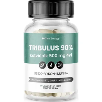 Přírodní produkt MOVit Energy Tribulus 90 % Kotvičník 500 mg 4v1 90 cps.
