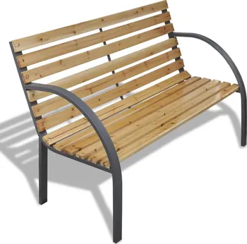 Zahradní lavice Zahradní lavice ze dřeva a železa 120 x 82 cm