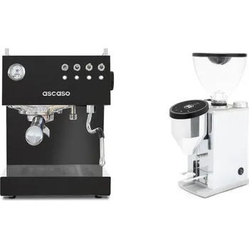 Kávovar Ascaso Steel DUO, Black + Rocket Espresso FAUSTINO 3.1, chrome