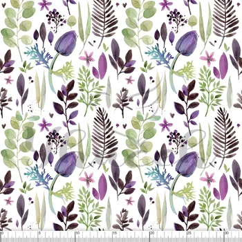 Zakázkový tisk, softshell, kočárkovina... Tulipány a listy Látky k tisku: Microfirba