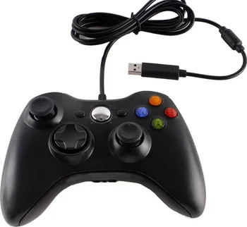 Gamepad Xbox 360 drátový ovladač černý