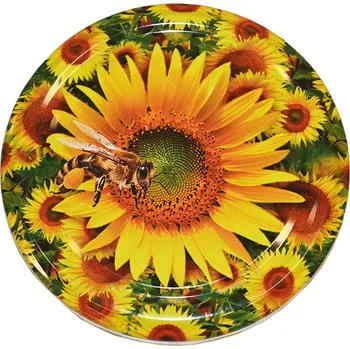 JaHan Víčko na sklenici TO 82 - včela na slunečnici - HO6