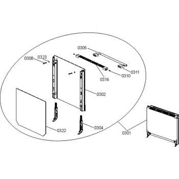 Příslušenství pro sporák Gorenje 560516 originální kompletní dveře trouby sporáku