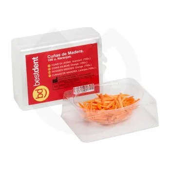 BestDent Dřevěné klínky oranžové, 100 ks