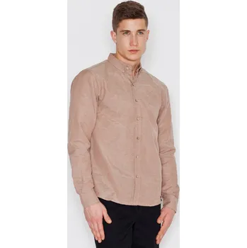 Pánská košile Béžová košile V019 Beige Velikost: M