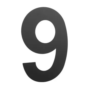 Cobra Číslice na dveře 15 cm (černá - fasádní) Varianta: Devítka