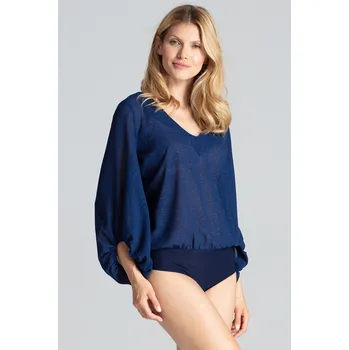 Body Elegantní body se vzdušnými rukávy M686 Navy Velikost: M