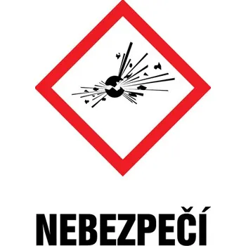 Značka GHS01 Nebezpečí, samolepicí fólie, 148 × 210 mm