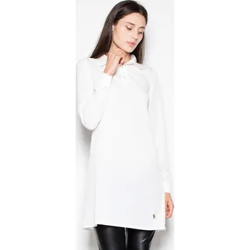 Dámská tunika Tenká smetanová tunika s límečkem VT054 Ecru Velikost: S