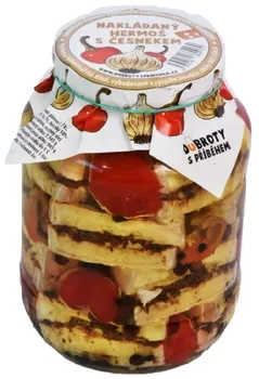Nakládaná potravina DOBROTY S PŘÍBĚHEM Nakládaný hermelín s česnekem 1,5 kg