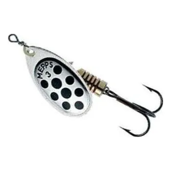 Umělá nástraha Rotační třpytka MEPPS Aglia Decoree stříbrná-černé tečky 4