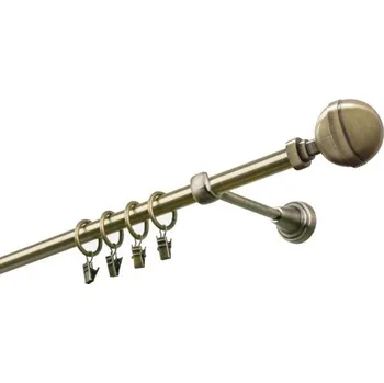 Garnýž kovová 210 cm jednořadá 19 Kalisto mosaz