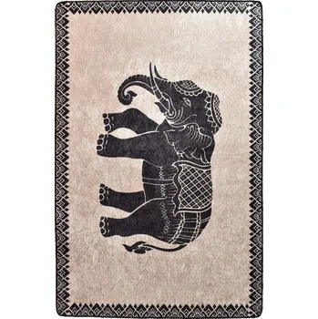 Koberec Koberec Elephant 80x200 cm béžový/černý