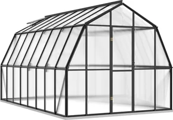 zahradní skleník vidaXL Skleník s podkladovým rámem 2,82 x 4,72 m PC antracitový