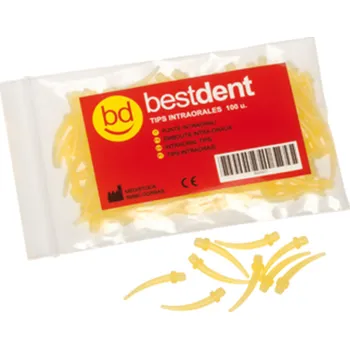 BestDent Intraorální kanyly žluté, 100 ks