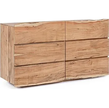 Komoda BIZZOTTO dřevěná komoda ARON 6 zásuvek