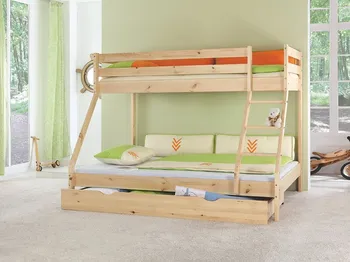 Dětská postel Patrová postel z masivu 200 x 90 cm Mike